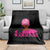 African American Warrior Breast Cancer Throw Blanket Pink Ribbon - Wonder Print Shop