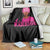 African American Warrior Breast Cancer Throw Blanket Pink Ribbon - Wonder Print Shop