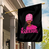 African American Warrior Breast Cancer Garden Flag Pink Ribbon - Wonder Print Shop