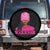 African American Warrior Breast Cancer Spare Tire Cover Pink Ribbon - Wonder Print Shop