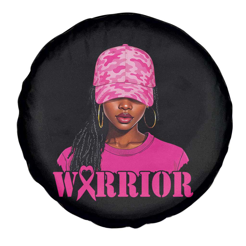 African American Warrior Breast Cancer Spare Tire Cover Pink Ribbon - Wonder Print Shop
