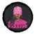African American Warrior Breast Cancer Spare Tire Cover Pink Ribbon - Wonder Print Shop