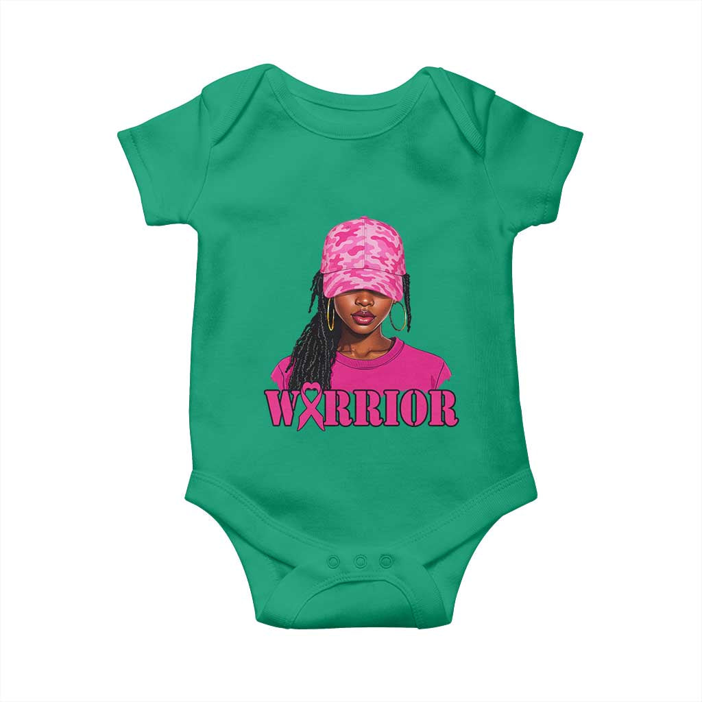 African American Warrior Breast Cancer Baby Onesie Pink Ribbon - Wonder Print Shop