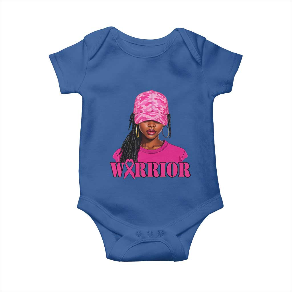 African American Warrior Breast Cancer Baby Onesie Pink Ribbon - Wonder Print Shop