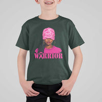 African American Warrior Breast Cancer T Shirt For Kid Pink Ribbon - Wonder Print Shop