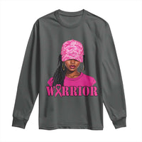 African American Warrior Breast Cancer Long Sleeve Shirt Pink Ribbon - Wonder Print Shop