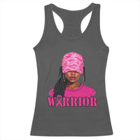 African American Warrior Breast Cancer Racerback Tank Top Pink Ribbon - Wonder Print Shop