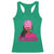 African American Warrior Breast Cancer Racerback Tank Top Pink Ribbon - Wonder Print Shop