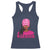 African American Warrior Breast Cancer Racerback Tank Top Pink Ribbon - Wonder Print Shop