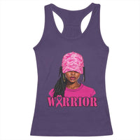 African American Warrior Breast Cancer Racerback Tank Top Pink Ribbon - Wonder Print Shop