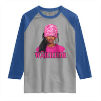 African American Warrior Breast Cancer Raglan Shirt Pink Ribbon - Wonder Print Shop