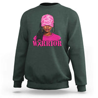 African American Warrior Breast Cancer Sweatshirt Pink Ribbon - Wonder Print Shop
