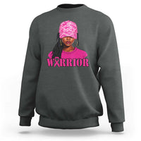 African American Warrior Breast Cancer Sweatshirt Pink Ribbon - Wonder Print Shop