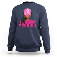 African American Warrior Breast Cancer Sweatshirt Pink Ribbon - Wonder Print Shop