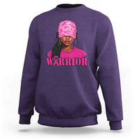 African American Warrior Breast Cancer Sweatshirt Pink Ribbon - Wonder Print Shop