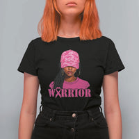 African American Warrior Breast Cancer T Shirt For Women Pink Ribbon - Wonder Print Shop