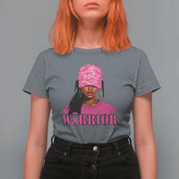 African American Warrior Breast Cancer T Shirt For Women Pink Ribbon - Wonder Print Shop