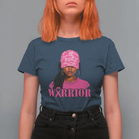 African American Warrior Breast Cancer T Shirt For Women Pink Ribbon - Wonder Print Shop