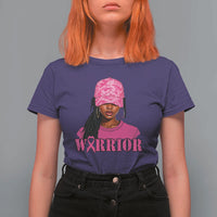 African American Warrior Breast Cancer T Shirt For Women Pink Ribbon - Wonder Print Shop