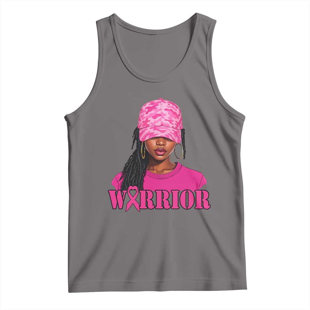 African American Warrior Breast Cancer Tank Top Pink Ribbon - Wonder Print Shop