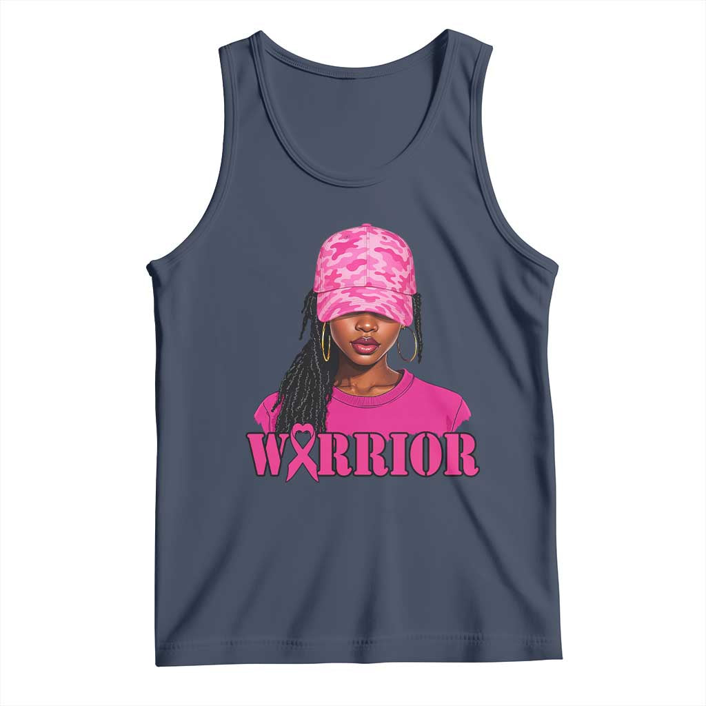 African American Warrior Breast Cancer Tank Top Pink Ribbon - Wonder Print Shop