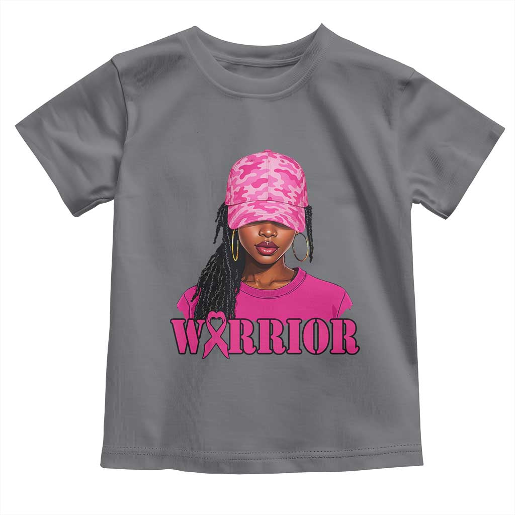 African American Warrior Breast Cancer Toddler T Shirt Pink Ribbon - Wonder Print Shop