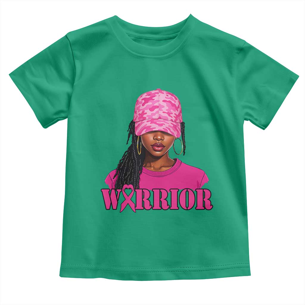 African American Warrior Breast Cancer Toddler T Shirt Pink Ribbon - Wonder Print Shop