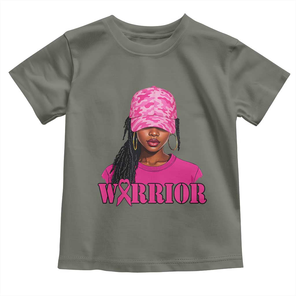 African American Warrior Breast Cancer Toddler T Shirt Pink Ribbon - Wonder Print Shop