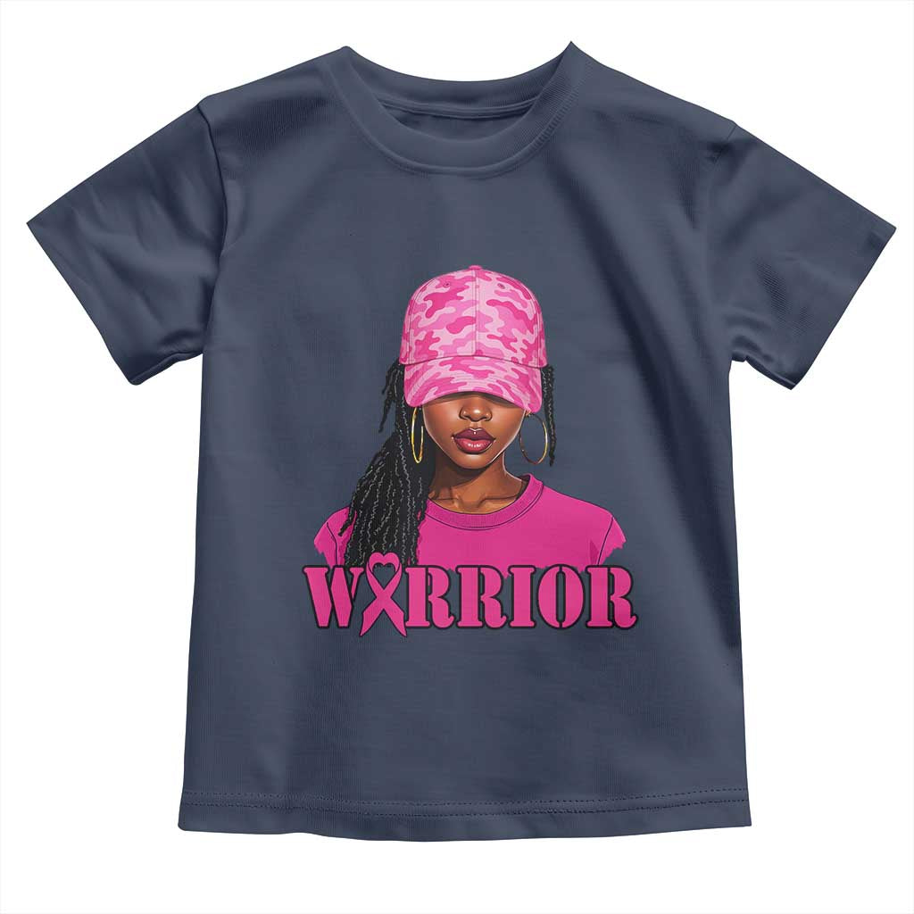 African American Warrior Breast Cancer Toddler T Shirt Pink Ribbon - Wonder Print Shop