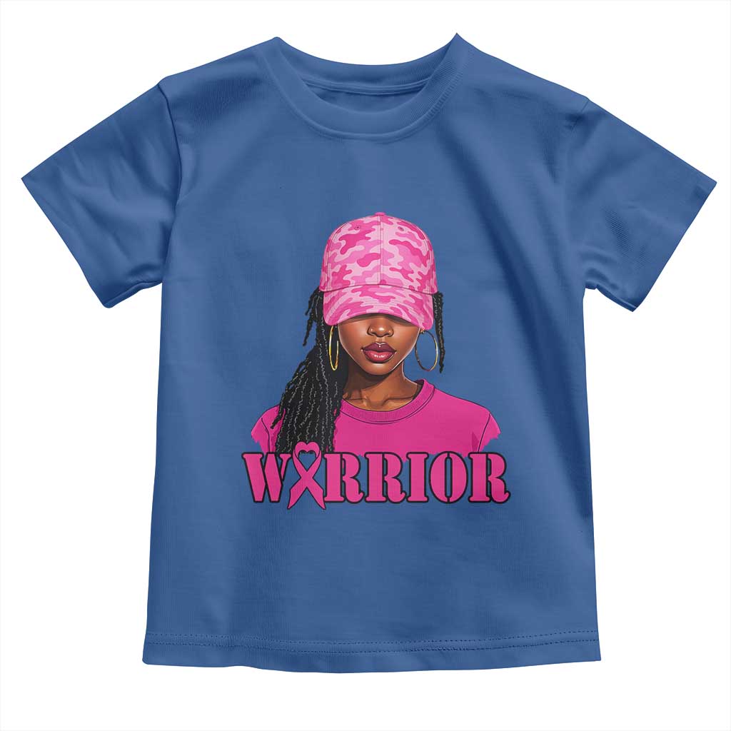 African American Warrior Breast Cancer Toddler T Shirt Pink Ribbon - Wonder Print Shop