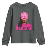 African American Warrior Breast Cancer Youth Sweatshirt Pink Ribbon - Wonder Print Shop