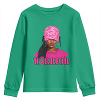 African American Warrior Breast Cancer Youth Sweatshirt Pink Ribbon - Wonder Print Shop