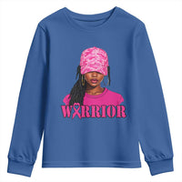 African American Warrior Breast Cancer Youth Sweatshirt Pink Ribbon - Wonder Print Shop