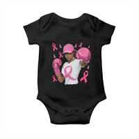 African American Fighter Breast Cancer Awareness Baby Onesie Pink Ribbon - Wonder Print Shop