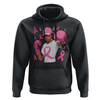 African American Fighter Breast Cancer Awareness Hoodie Pink Ribbon - Wonder Print Shop