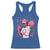 African American Fighter Breast Cancer Awareness Racerback Tank Top Pink Ribbon - Wonder Print Shop
