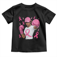African American Fighter Breast Cancer Awareness Toddler T Shirt Pink Ribbon - Wonder Print Shop