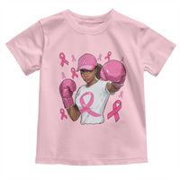 African American Fighter Breast Cancer Awareness Toddler T Shirt Pink Ribbon - Wonder Print Shop
