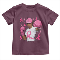 African American Fighter Breast Cancer Awareness Toddler T Shirt Pink Ribbon - Wonder Print Shop