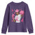 African American Fighter Breast Cancer Awareness Youth Sweatshirt Pink Ribbon - Wonder Print Shop