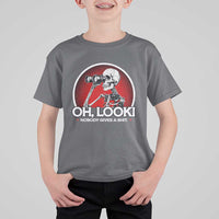 Oh Look Nobody Gives A Shit T Shirt For Kid Funny Sarcastic Humor Skeleton - Wonder Print Shop