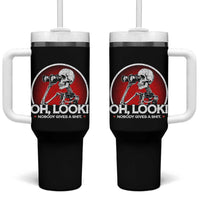 Oh Look Nobody Gives A Shit Tumbler With Handle Funny Sarcastic Humor Skeleton - Wonder Print Shop