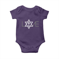Love Jewish Messianic Christian Cross Star Of David Baby Onesie - Wonder Print Shop