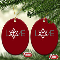 Love Jewish Messianic Christian Cross Star Of David Ceramic Ornament - Wonder Print Shop