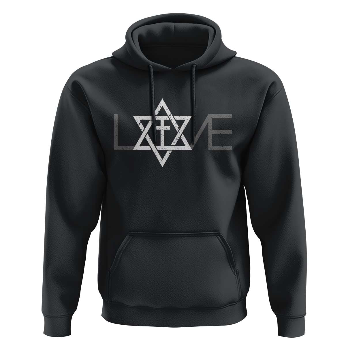 Love Jewish Messianic Christian Cross Star Of David Hoodie - Wonder Print Shop