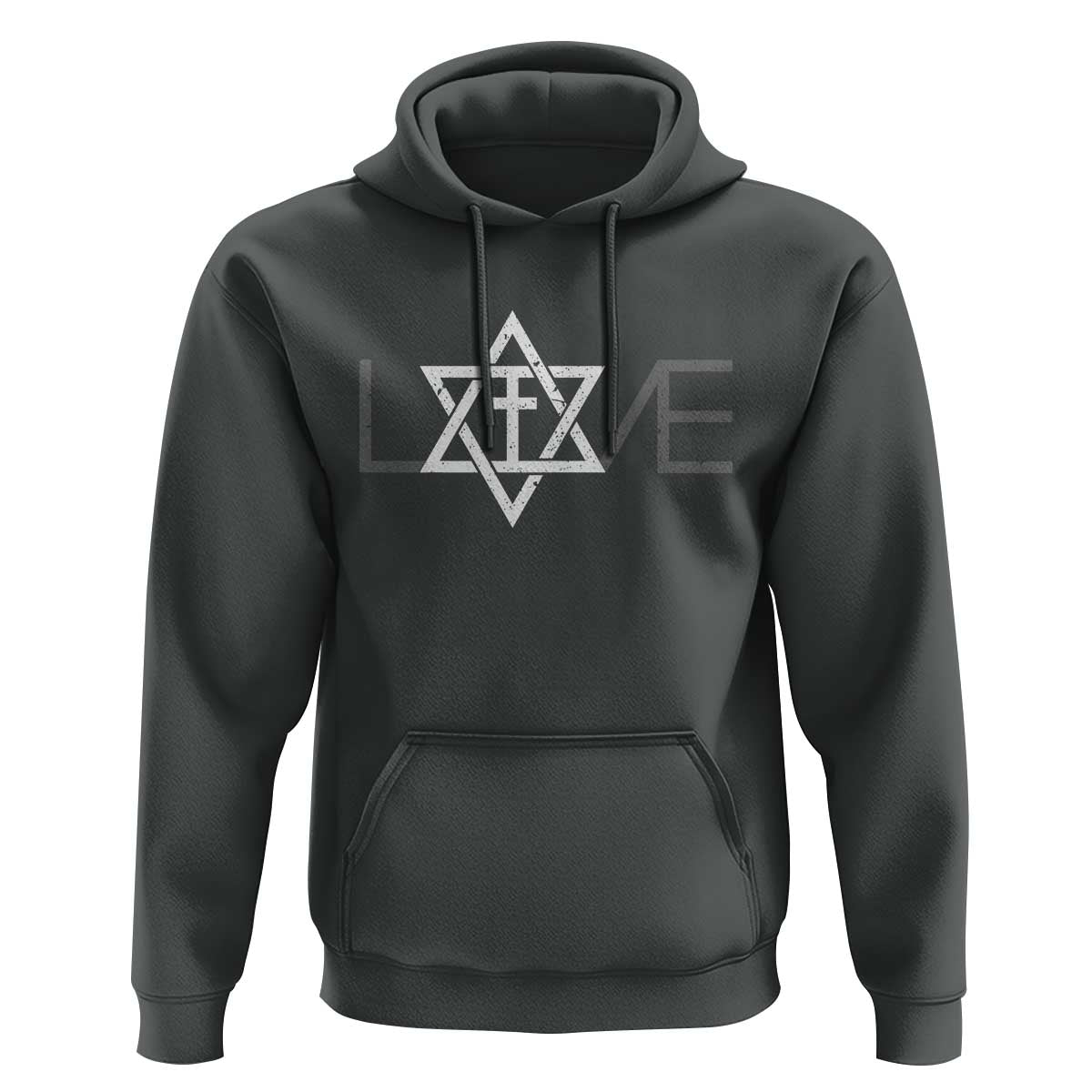 Love Jewish Messianic Christian Cross Star Of David Hoodie - Wonder Print Shop
