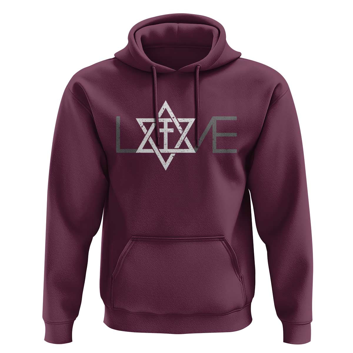 Love Jewish Messianic Christian Cross Star Of David Hoodie - Wonder Print Shop