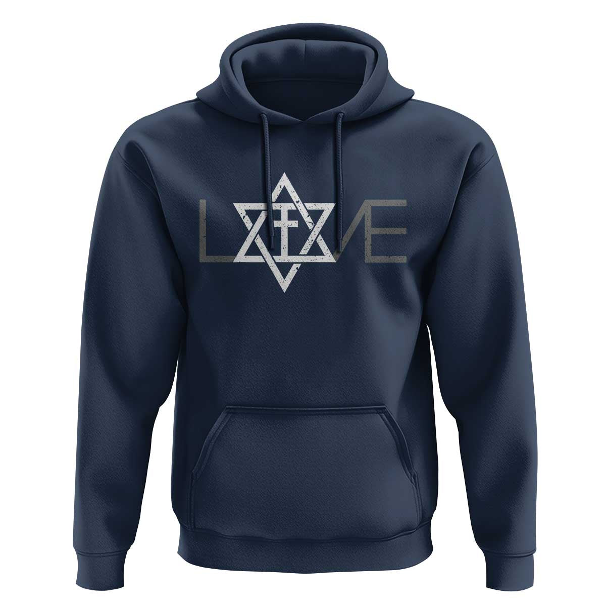 Love Jewish Messianic Christian Cross Star Of David Hoodie - Wonder Print Shop