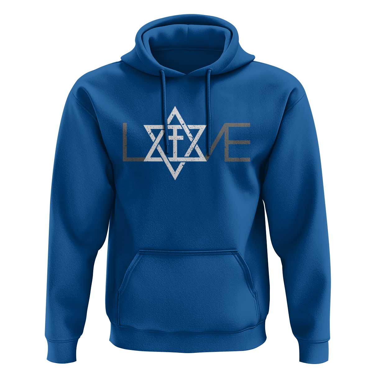 Love Jewish Messianic Christian Cross Star Of David Hoodie - Wonder Print Shop