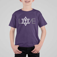 Love Jewish Messianic Christian Cross Star Of David T Shirt For Kid - Wonder Print Shop